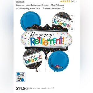 Happy Retirement Balloon Set - Multicolor